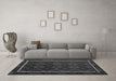 Machine Washable Oriental Gray Traditional Rug in a Living Room,, wshcon1234gry