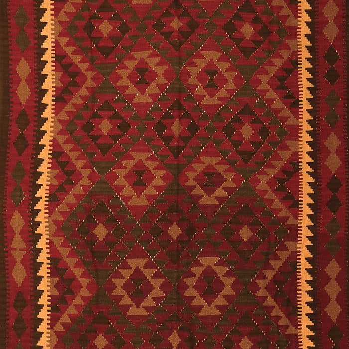 Serging Thickness of Machine Washable Oriental Orange Traditional Area Rugs, wshcon1234org