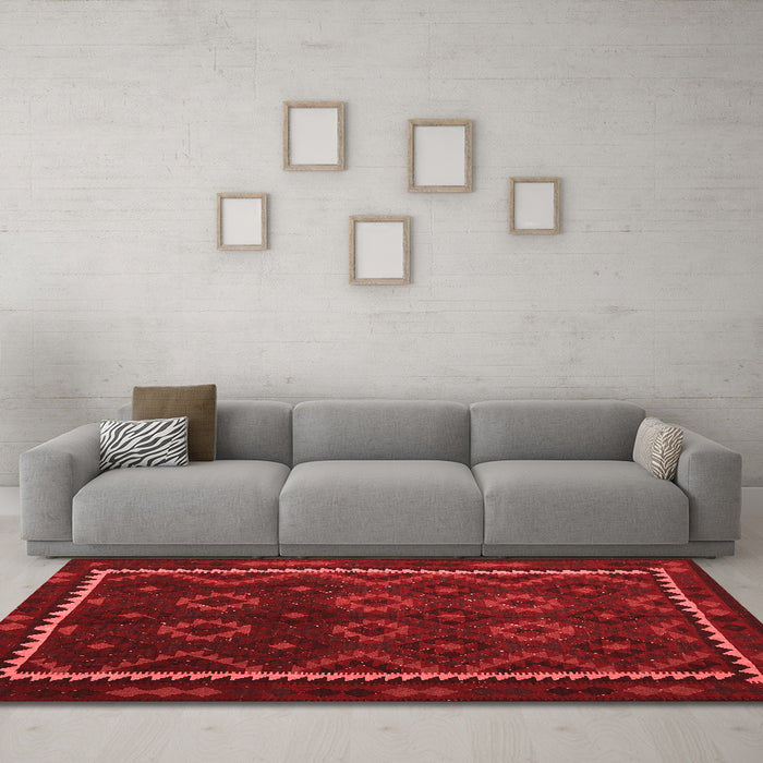 Traditional Red Washable Rugs