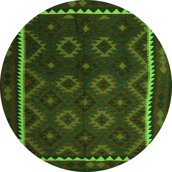 Machine Washable Oriental Green Traditional Area Rugs, wshcon1234grn