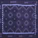 Square Machine Washable Oriental Blue Traditional Rug, wshcon1234blu