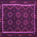 Square Machine Washable Oriental Purple Traditional Area Rugs, wshcon1234pur