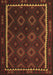 Machine Washable Oriental Brown Traditional Rug, wshcon1234brn