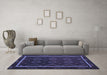 Machine Washable Oriental Blue Traditional Rug in a Living Room, wshcon1234blu