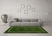 Machine Washable Oriental Green Traditional Area Rugs in a Living Room,, wshcon1234grn