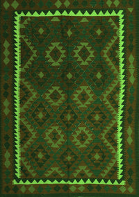 Oriental Green Traditional Rug, con1234grn