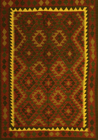 Oriental Yellow Traditional Rug, con1234yw