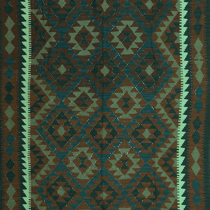 Machine Washable Oriental Turquoise Traditional Area Rugs, wshcon1234turq