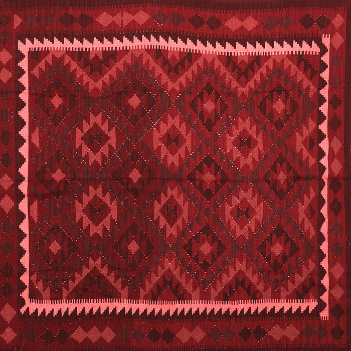 Machine Washable Oriental Red Traditional Rug, wshcon1234red