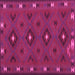 Square Southwestern Pink Country Rug, con1235pnk