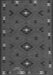 Serging Thickness of Machine Washable Southwestern Gray Country Rug, wshcon1235gry