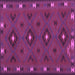 Square Machine Washable Southwestern Purple Country Area Rugs, wshcon1235pur