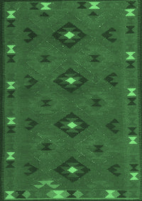 Southwestern Emerald Green Country Rug, con1235emgrn