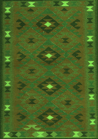 Southwestern Green Country Rug, con1235grn