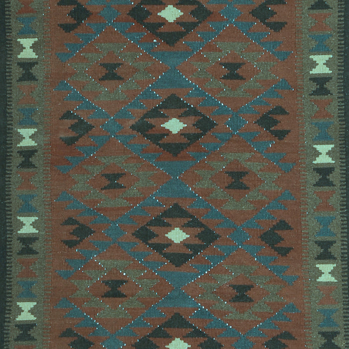 Machine Washable Southwestern Light Blue Country Rug, wshcon1235lblu