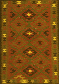 Southwestern Yellow Country Rug, con1235yw