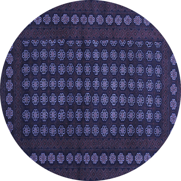 Round Machine Washable Abstract Blue Contemporary Rug, wshcon1236blu