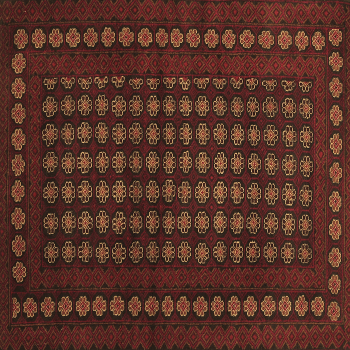 Square Abstract Brown Contemporary Rug, con1236brn