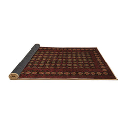 Sideview of Abstract Brown Contemporary Rug, con1236brn