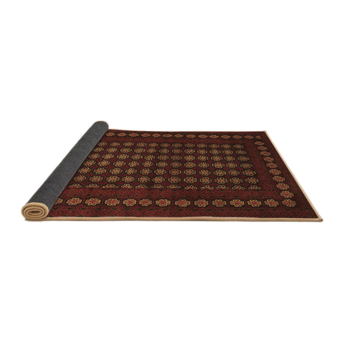 Sideview of Abstract Brown Contemporary Rug, con1236brn