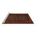 Sideview of Machine Washable Abstract Brown Contemporary Rug, wshcon1236brn