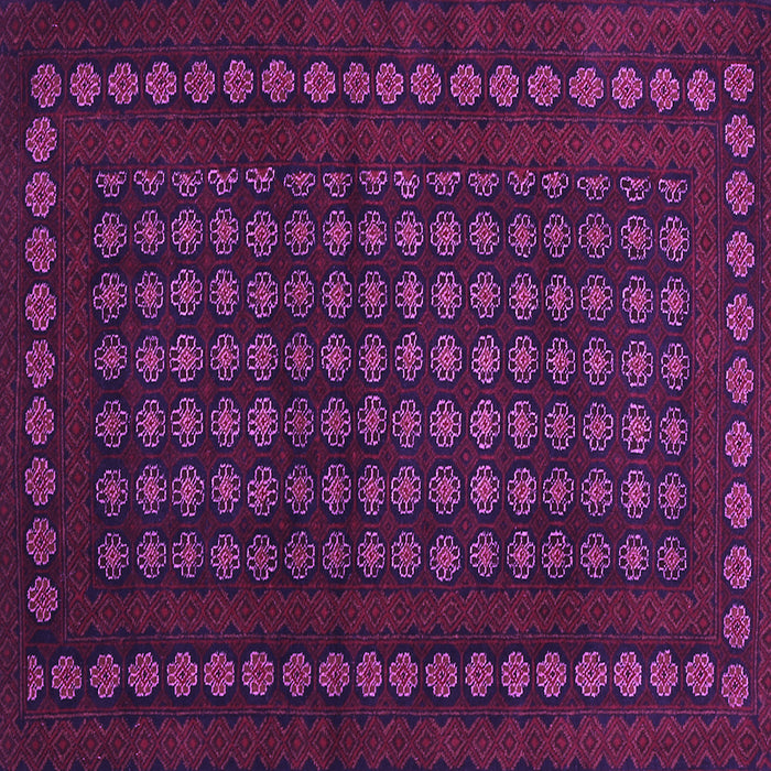 Square Abstract Purple Contemporary Rug, con1236pur