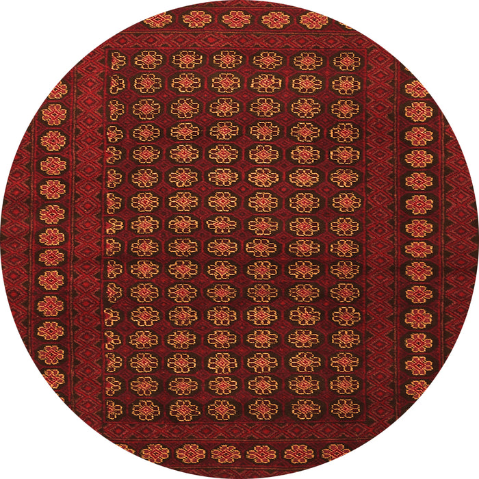 Square Abstract Orange Contemporary Rug, con1236org