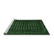 Sideview of Machine Washable Abstract Emerald Green Contemporary Area Rugs, wshcon1236emgrn