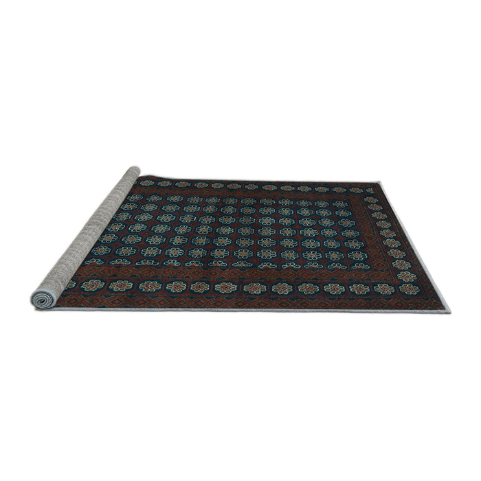 Sideview of Machine Washable Abstract Light Blue Contemporary Rug, wshcon1236lblu