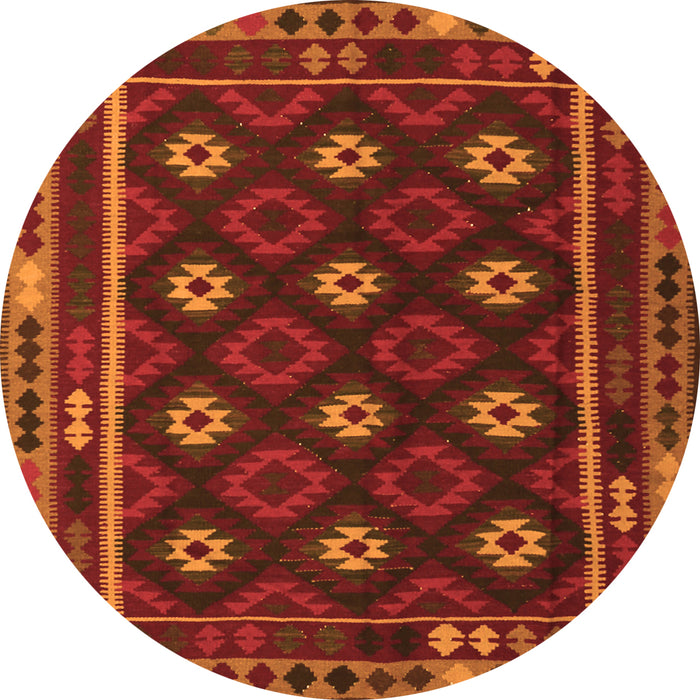 Machine Washable Oriental Orange Traditional Area Rugs, wshcon1237org
