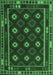 Machine Washable Oriental Emerald Green Traditional Area Rugs, wshcon1237emgrn