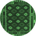 Round Oriental Emerald Green Traditional Rug, con1237emgrn