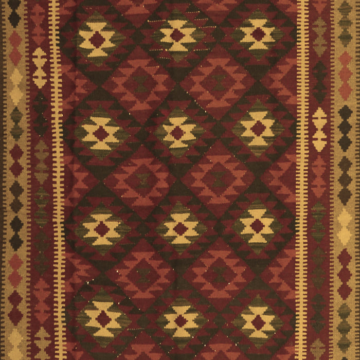 Machine Washable Oriental Brown Traditional Rug, wshcon1237brn