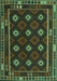 Machine Washable Oriental Turquoise Traditional Area Rugs, wshcon1237turq