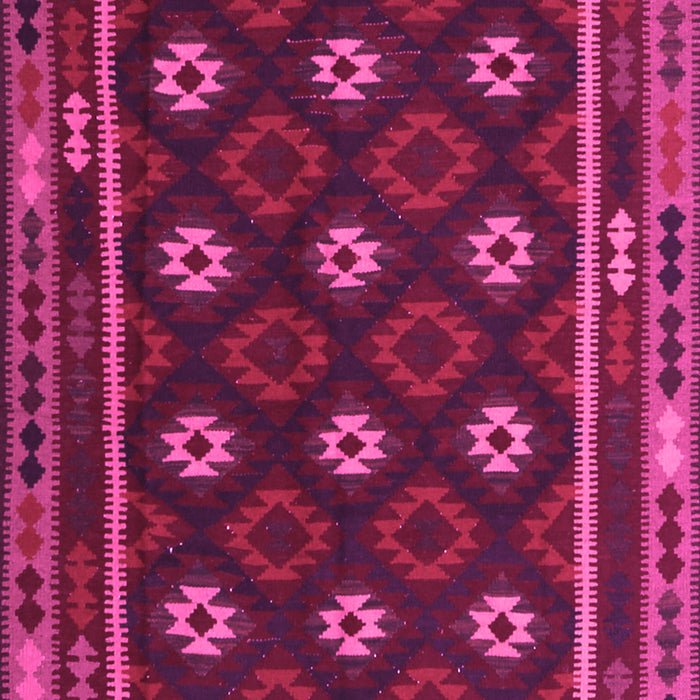 Machine Washable Oriental Pink Traditional Rug, wshcon1237pnk