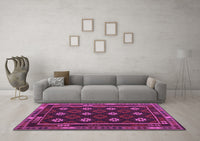 Machine Washable Oriental Purple Traditional Rug, wshcon1237pur