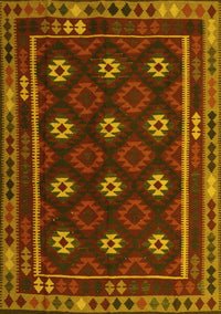 Oriental Yellow Traditional Rug, con1237yw