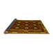 Sideview of Oriental Yellow Traditional Rug, con1237yw