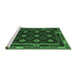 Sideview of Machine Washable Oriental Emerald Green Traditional Area Rugs, wshcon1237emgrn