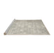 Serging Thickness of Machine Washable Contemporary Sage Green Rug, wshcon1238