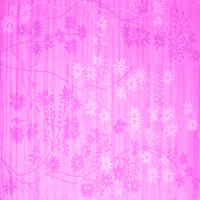 Square Abstract Pink Contemporary Rug, con1238pnk