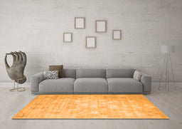 Machine Washable Abstract Orange Contemporary Area Rugs in a Living Room, wshcon1238org