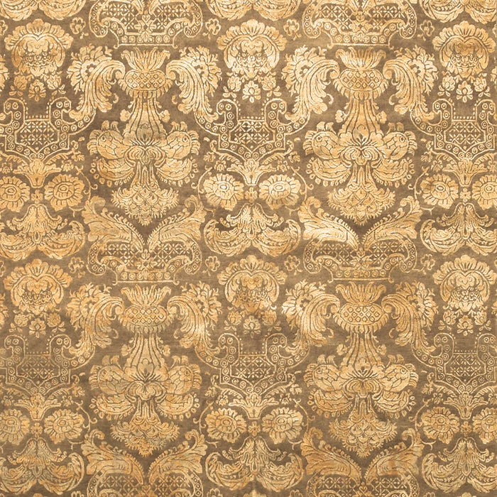 Machine Washable Abstract Brown Contemporary Rug, wshcon1239brn