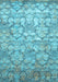 Machine Washable Abstract Light Blue Contemporary Rug, wshcon1239lblu