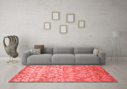 Contemporary Red Washable Rugs