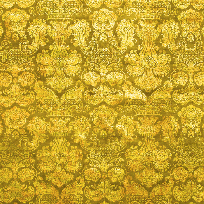 Machine Washable Abstract Yellow Contemporary Rug, wshcon1239yw