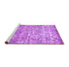 Sideview of Machine Washable Abstract Purple Contemporary Area Rugs, wshcon1239pur