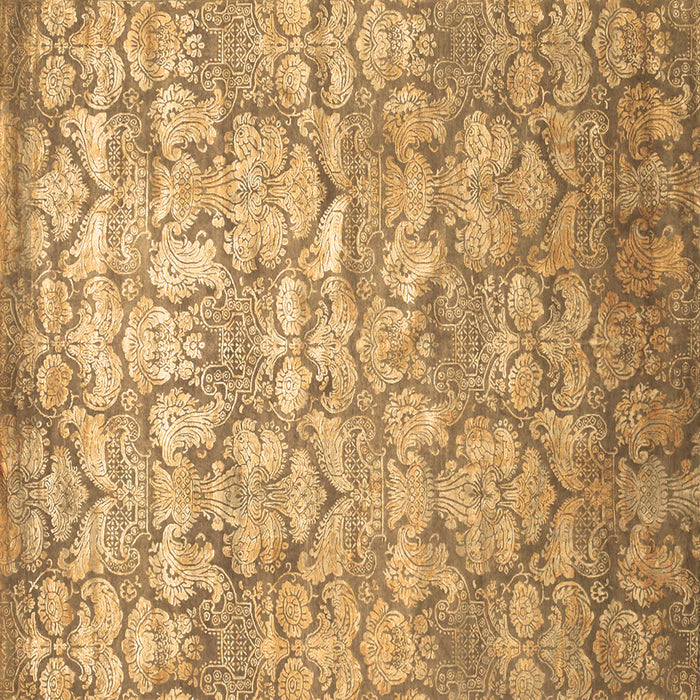 Square Abstract Brown Contemporary Rug, con1239brn