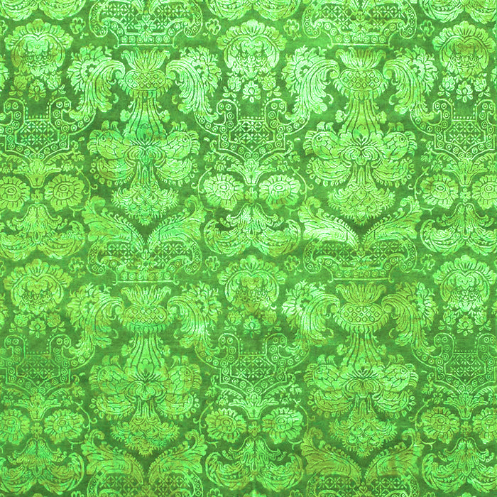 Serging Thickness of Machine Washable Abstract Green Contemporary Area Rugs, wshcon1239grn