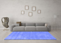 Machine Washable Abstract Blue Contemporary Rug, wshcon123blu